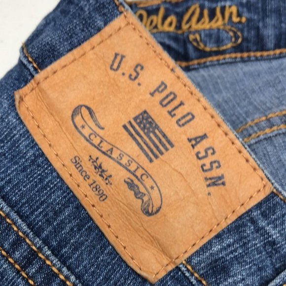 LIKE NEW VINTAGE US POLO ASSN STRAIGHT JEANS 12/31x32 🇺🇸 - Picture 4 of 12